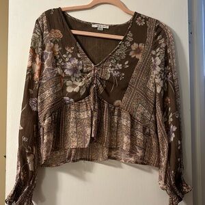 American Eagle Floral Shirt